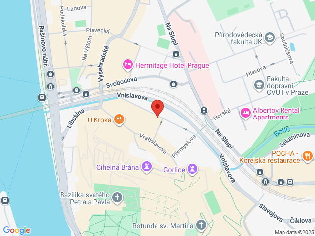 Google map: Neklanova 18, Praha 2